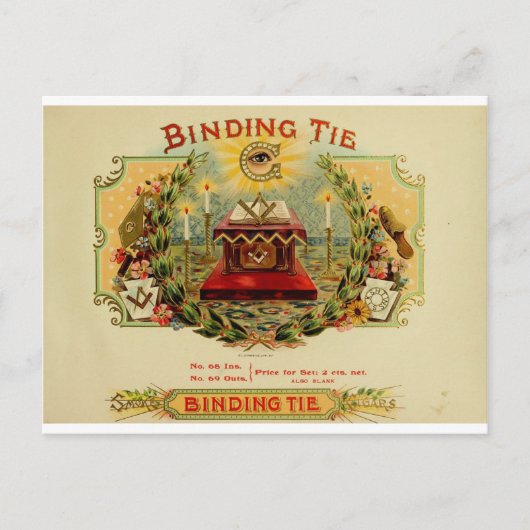 signaaldoos Etiket BINDEND STROPDAS (15) Briefkaart (Voorkant)