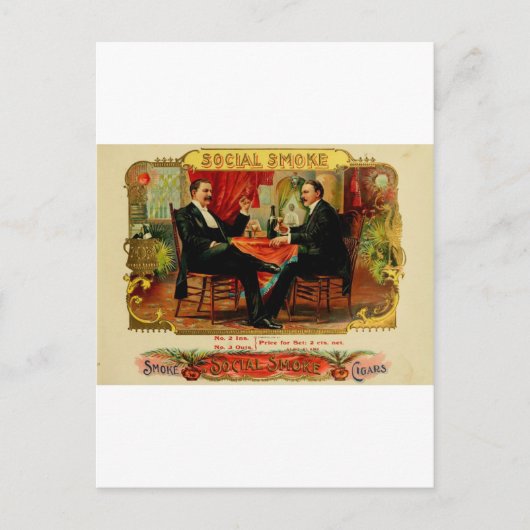  signaaldoos met label SOCIALE ROOK (L4) Briefkaart (Voorkant)