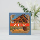 signaaletiket, Zev Race Horses Brown Colt (Staand voorkant)