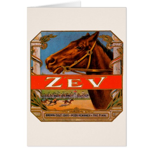  signaaletiket, Zev Race Horses Brown Colt (Voorkant)