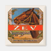  signaaletiket, Zev Race Horses Brown Colt Magneet (Voorkant)
