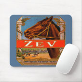  signaaletiket, Zev Race Horses Brown Colt Muismat (Met muis)