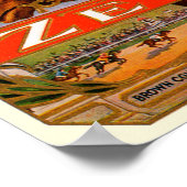 signaaletiket, Zev Race Horses Brown Colt Poster (Hoek)