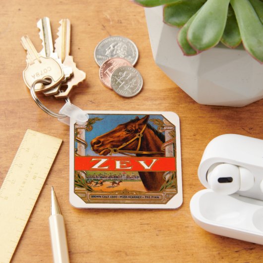 signaaletiket, Zev Race Horses Brown Colt Sleutelhanger (Bureau)