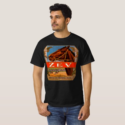  signaaletiket, Zev Race Horses Brown Colt T-shirt (Voorkant volledig)
