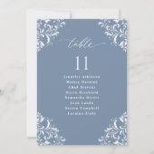 Signaalkaart van de Elegant Dusty Blue Wedding Sed Kaart (Voorkant)
