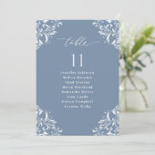 Signaalkaart van de Elegant Dusty Blue Wedding Sed Kaart (Staand voorkant)