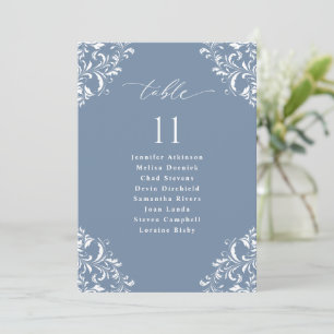 Signaalkaart van de Elegant Dusty Blue Wedding Sed Kaart