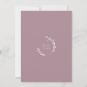 Signaalkaart van de Elegant Mauve Wedding Seding C Kaart (Achterkant)