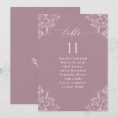 Signaalkaart van de Elegant Mauve Wedding Seding C Kaart (Voorkant / Achterkant)