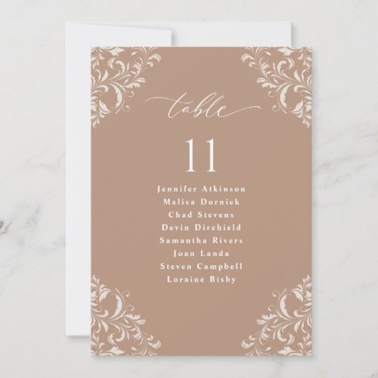 Signaalkaart van de Elegant Taupe Wedding Seding C Kaart (Voorkant)
