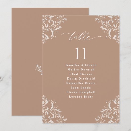 Signaalkaart van de Elegant Taupe Wedding Seding C Kaart (Voorkant / Achterkant)