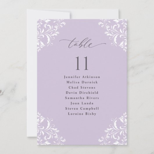 Signaalkaart van de legant Lavender Wedding Seding Kaart (Voorkant)