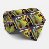  signaallabel, magische wizard met zwart katje stropdas (Opgerold)