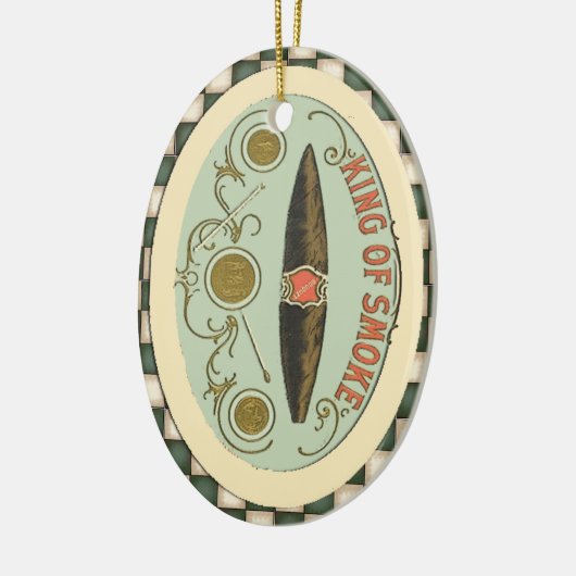  signaalplaat koning van rooktabak keramisch ornament (Links)
