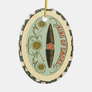  signaalplaat koning van rooktabak keramisch ornament