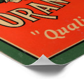  signaalreclame: Oranje bloem Poster (Hoek)