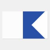 Signaalvlag Alpha Rechthoekige Sticker (Voorkant)