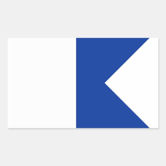 Signaalvlag Alpha Rechthoekige Sticker (Voorkant)