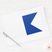 Signaalvlag Alpha Rechthoekige Sticker (Envelop)