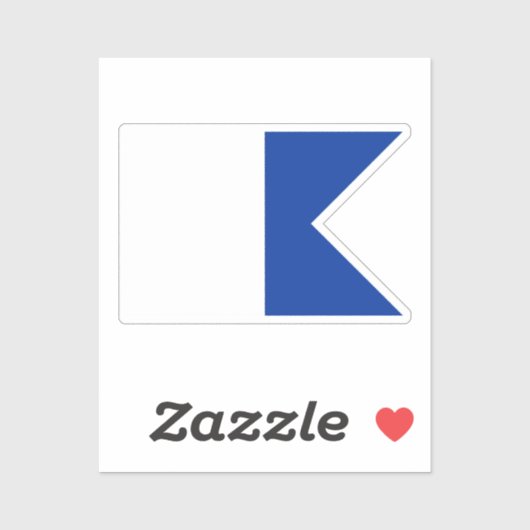 Signaalvlag Alpha Sticker (Vel)