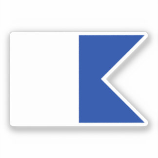 Signaalvlag Alpha Sticker