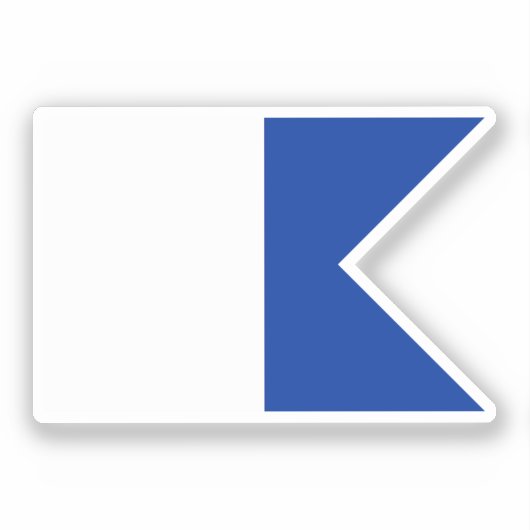 Signaalvlag Alpha Sticker (Voorkant)