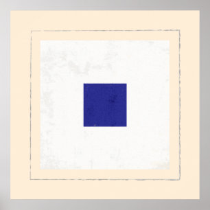 Signaalvlag met Nautische letter "S" Poster