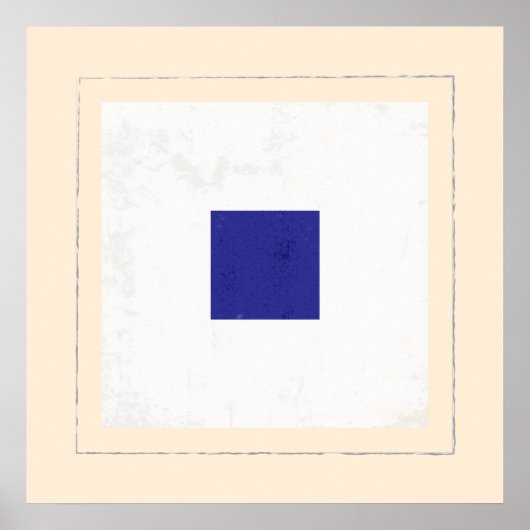 Signaalvlag met Nautische letter "S" Poster (Voorkant)