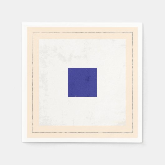 Signaalvlag met Nautische letter "S" Servet (Voorkant)