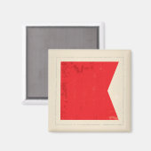 Signaalvlag (Nautical Letter "B") Magneet (Voorkant / Achterkant)