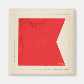 Signaalvlag (Nautical Letter "B") Magneet (Voorkant)