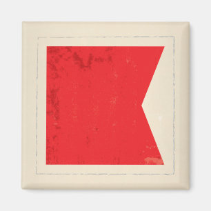 Signaalvlag (Nautical Letter "B") Magneet