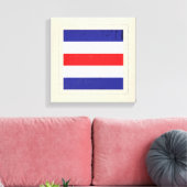 Signaalvlag (Nautical Letter "C") Canvas Afdruk (Insitu (Woonkamer))