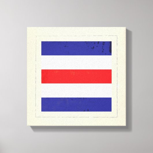 Signaalvlag (Nautical Letter "C") Canvas Afdruk (Voorkant)