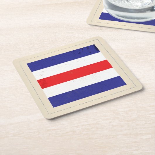 Signaalvlag (Nautical Letter "C") Kartonnen Onderzetters (Schuin)