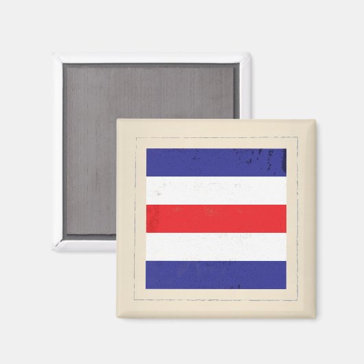 Signaalvlag (Nautical Letter "C") Magneet (Voorkant / Achterkant)