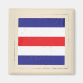 Signaalvlag (Nautical Letter "C") Magneet (Voorkant)