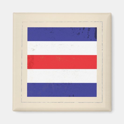 Signaalvlag (Nautical Letter "C") Magneet (Voorkant)