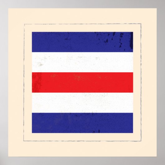 Signaalvlag (Nautical Letter "C") Poster (Voorkant)