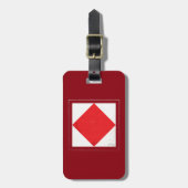 Signaalvlag (Nautical Letter "F") Bagagelabel (Voorkant verticaal)