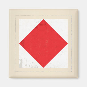 Signaalvlag (Nautical Letter "F") Magneet