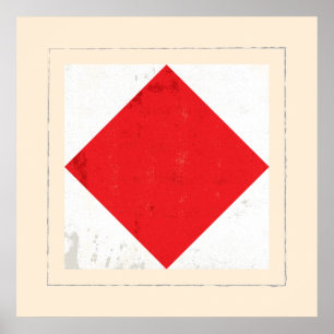 Signaalvlag (Nautical Letter "F") Poster