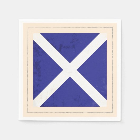 Signaalvlag (Nautical Letter "M") Servetten (Voorkant)