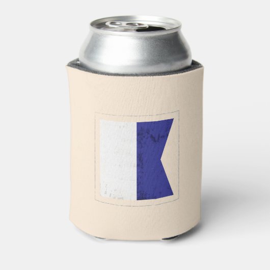 Signaalvlag (Nautisch letter "A") Blikjeskoeler (Blikje Achterkant)