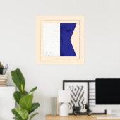 Signaalvlag (Nautisch letter "A") Poster (Thuiskantoor)
