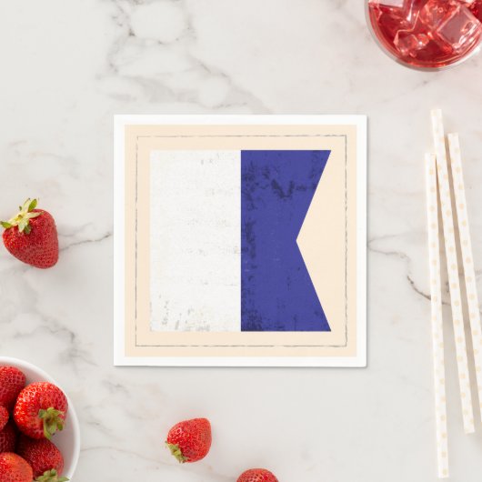 Signaalvlag (Nautisch letter "A") Servetten (Insitu)