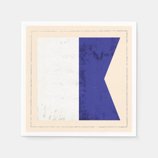 Signaalvlag (Nautisch letter "A") Servetten (Voorkant)