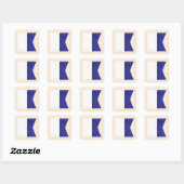 Signaalvlag (Nautisch letter "A") Vierkante Sticker (Vel)