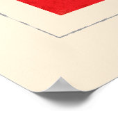 Signaalvlag (Nautisch letter "R") Poster (Hoek)